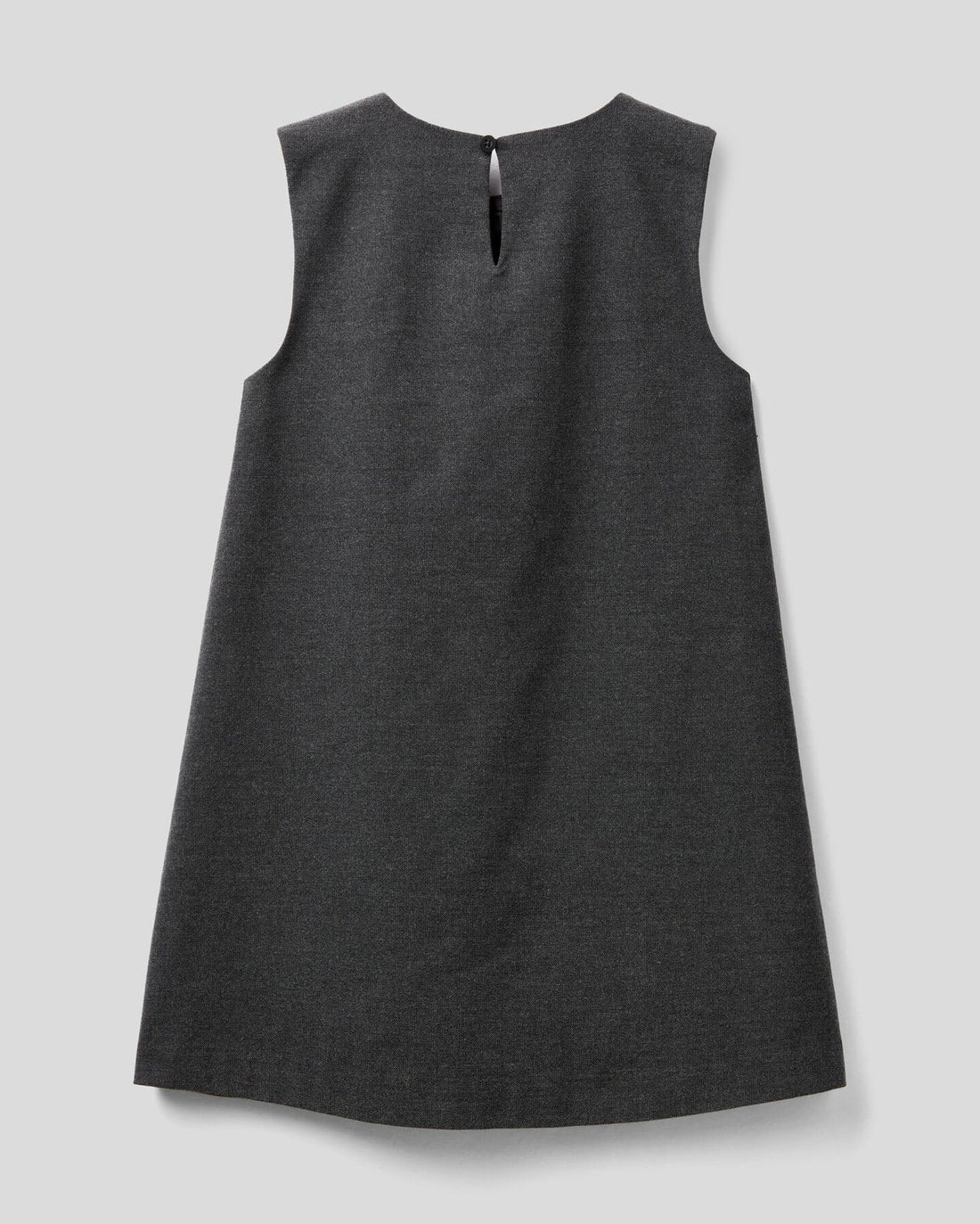 Dark Grey Sleeveless Flannel Dress Benetton