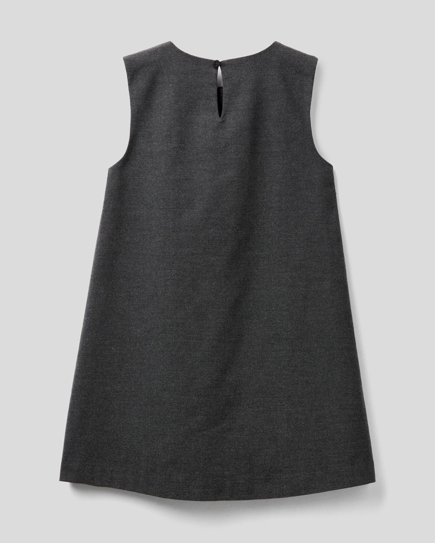 Dark Grey Sleeveless Flannel Dress Benetton