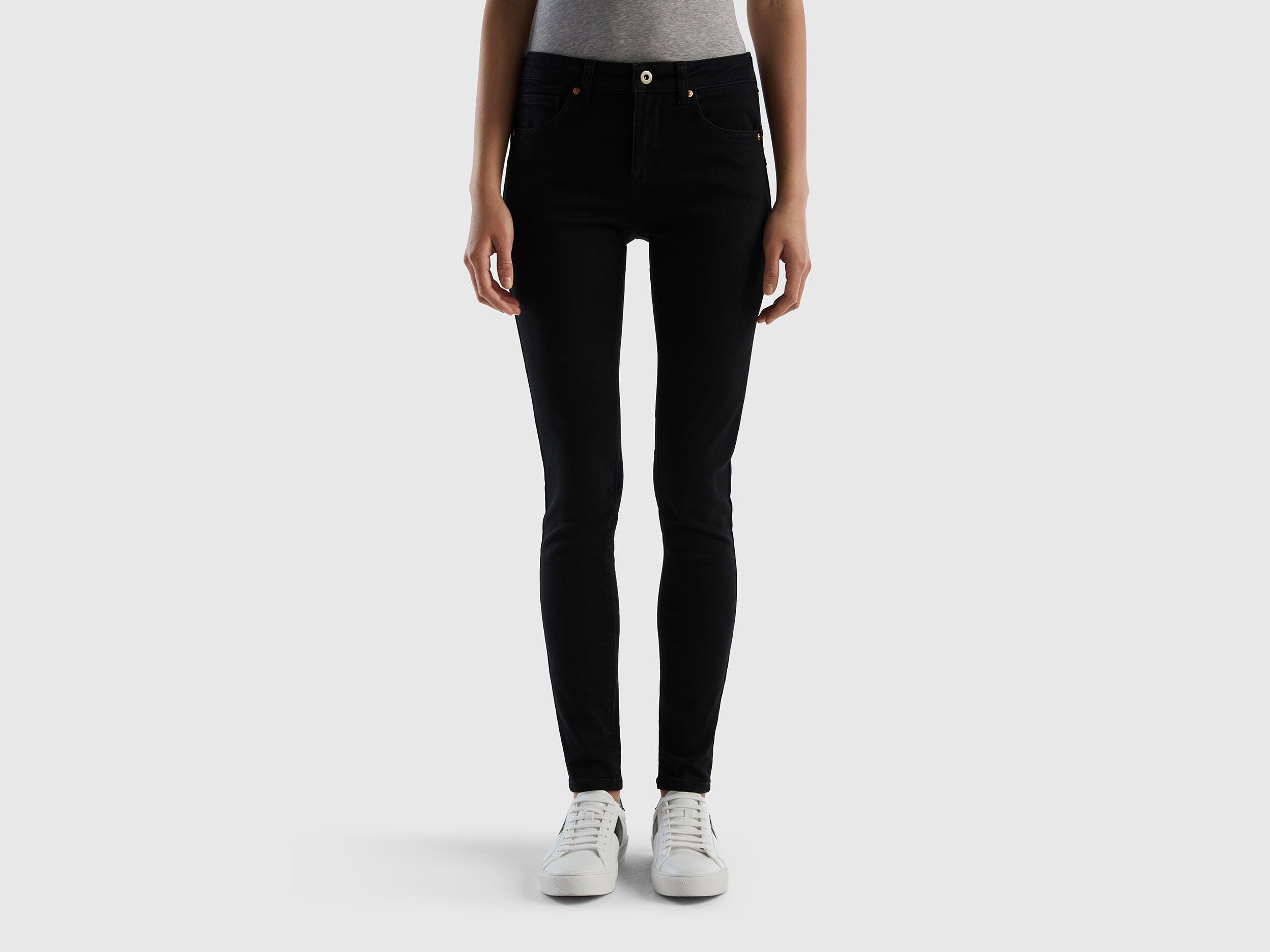 Skinny Fit Push Up Jeans Benetton