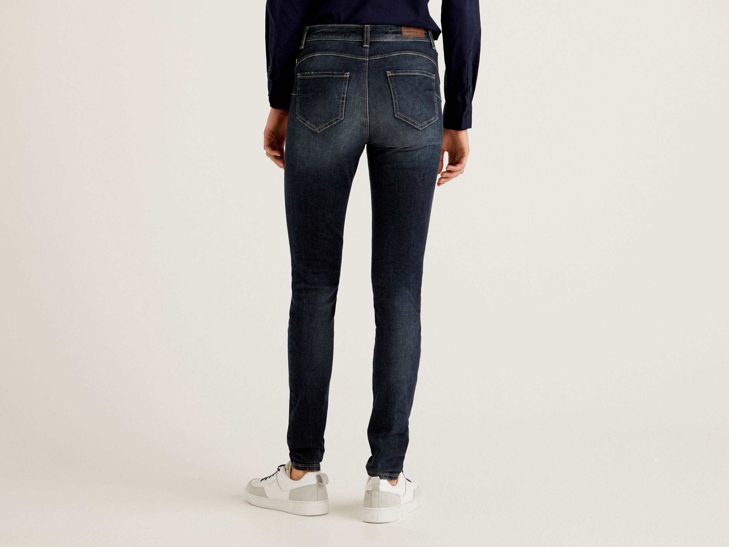 Skinny Fit Push Up Jeans Benetton