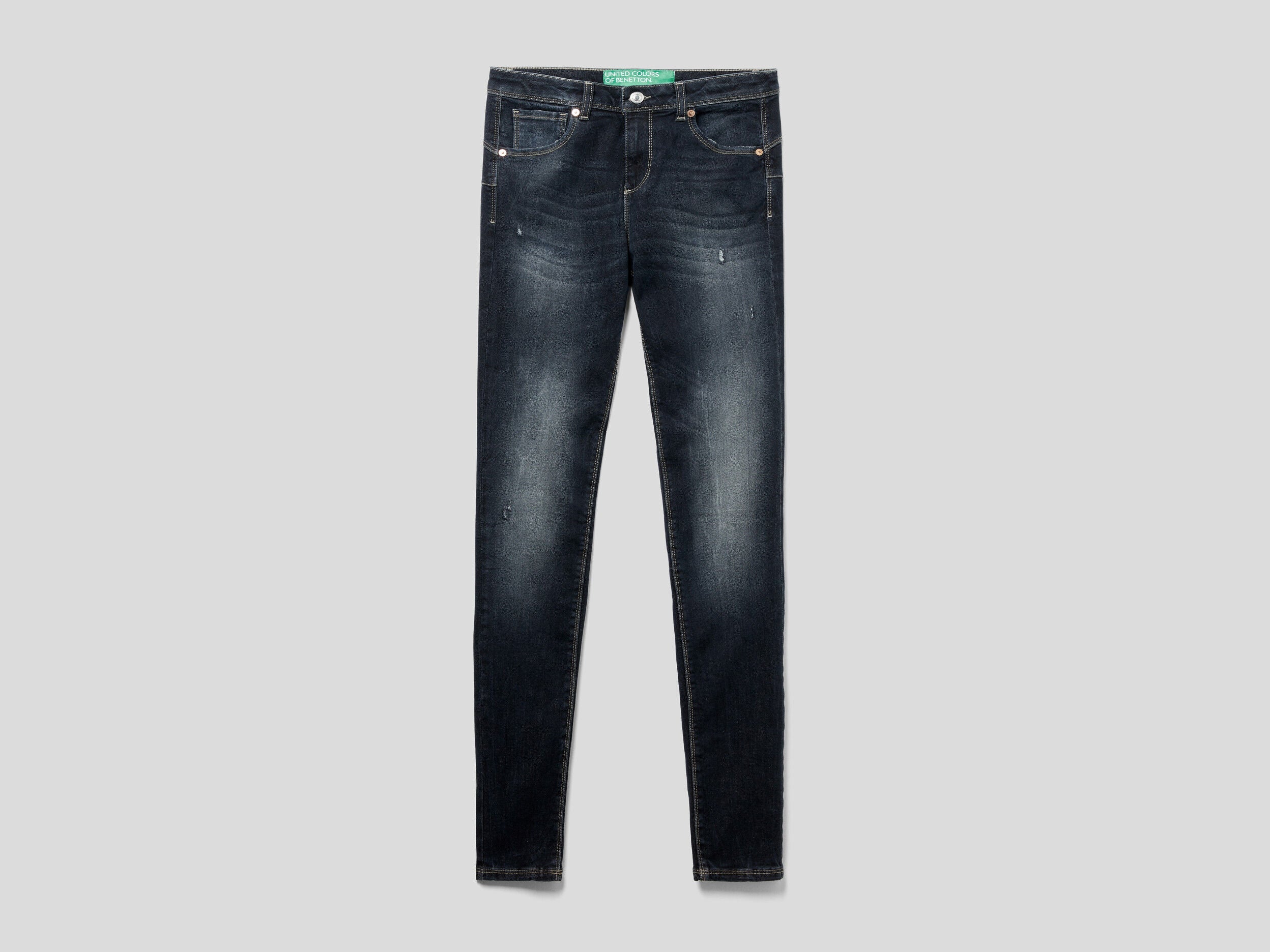 Skinny Fit Push Up Jeans Benetton