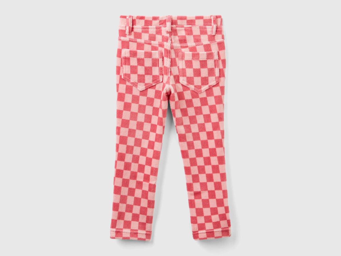 Pink Jeggings With Checkered Print_4OUUGE01D_64B_02