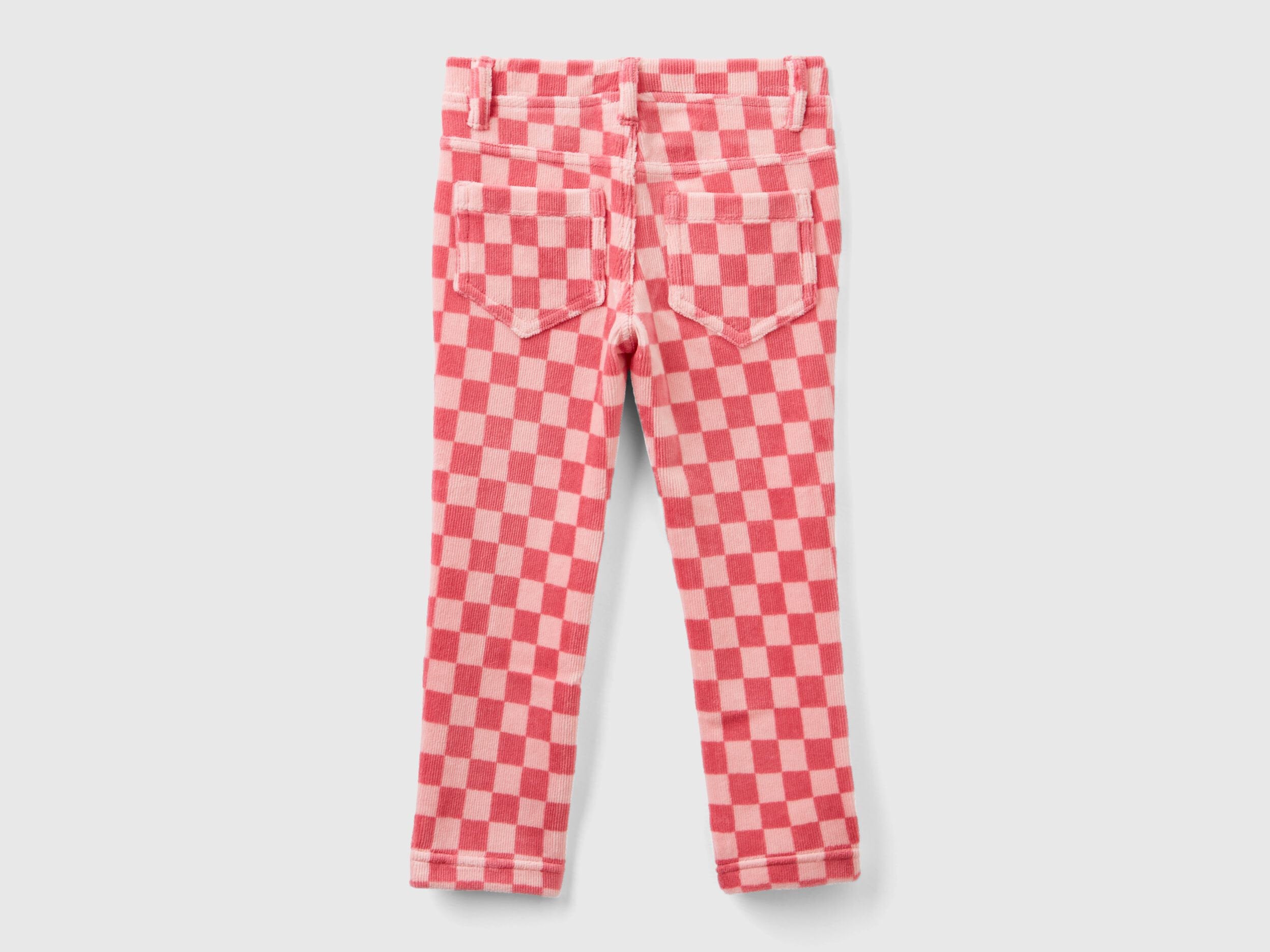 Pink Jeggings With Checkered Print_4OUUGE01D_64B_02