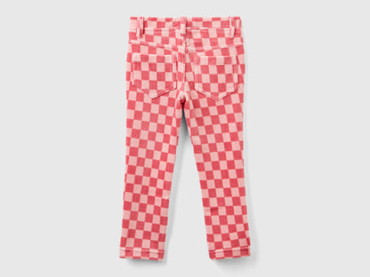 Pink Jeggings With Checkered Print_4OUUGE01D_64B_02