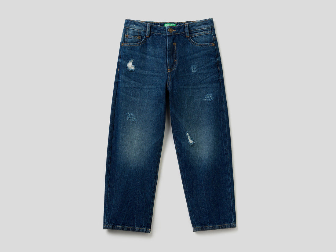 Loose Fit Jeans In "Eco-Recycle" Denim Benetton