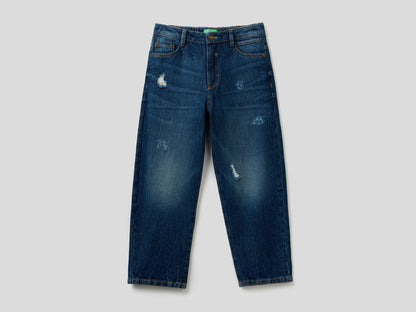 Loose Fit Jeans In "Eco-Recycle" Denim Benetton