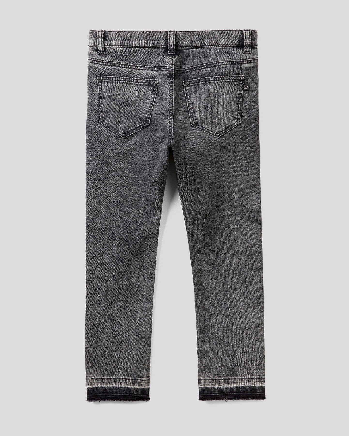 Black "Eco-Recycle" Denim Jeans With Gold Bands Benetton