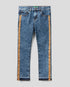Blue "Eco-Recycle" Denim Jeans With Gold Bands Benetton