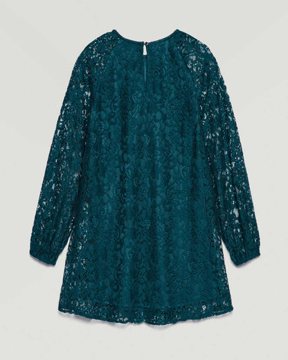 Green Dress+belt Sisley