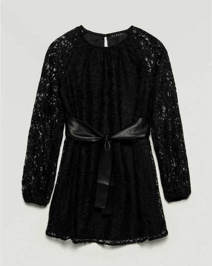 Black Dress+belt Sisley