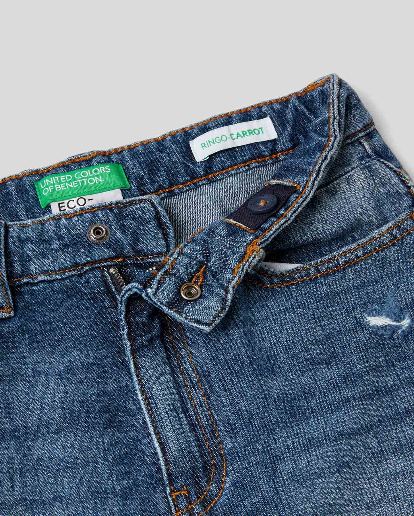 Blue Carrot Fit Jeans In "Eco-Recycle" Denim Benetton