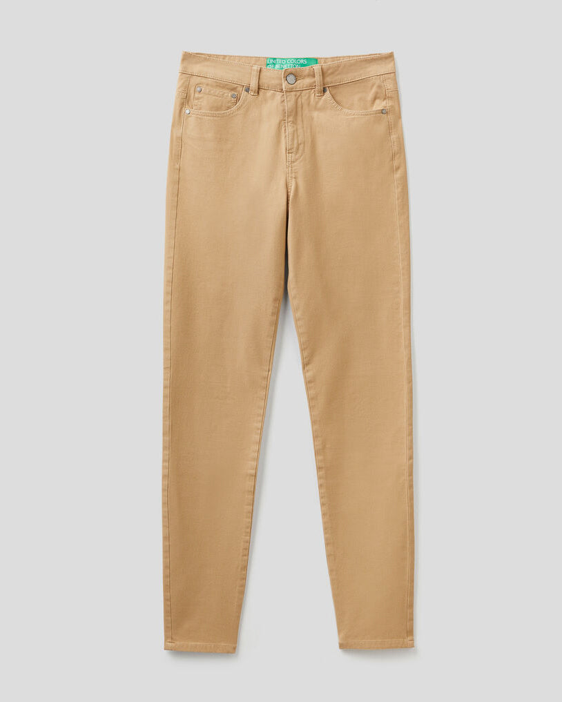 Beige Trousers Benetton