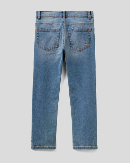 Light Blue "Eco-Recycle" Slim Fit Jeans Benetton