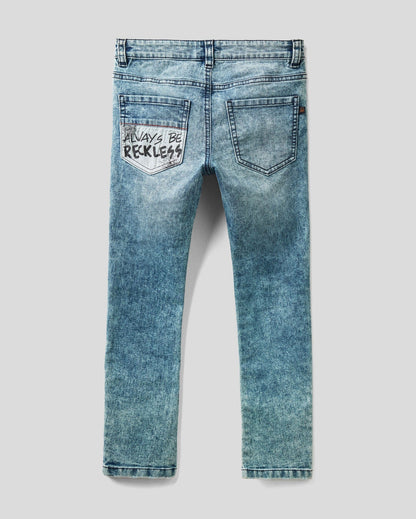 Light Blue Skinny Fit Jeans In "Eco-Recycle" Denim Benetton