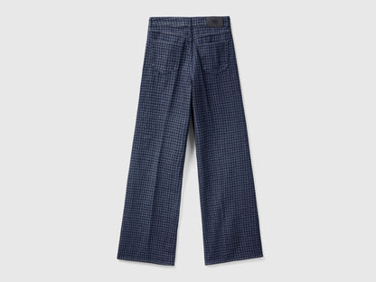 Houndstooth Jeans With Wide Leg_4YO7DE01A_905_05