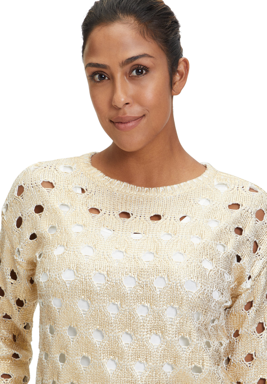 Knitted Pullover Short 3/4 Sleeve_5022-3203_1014_06