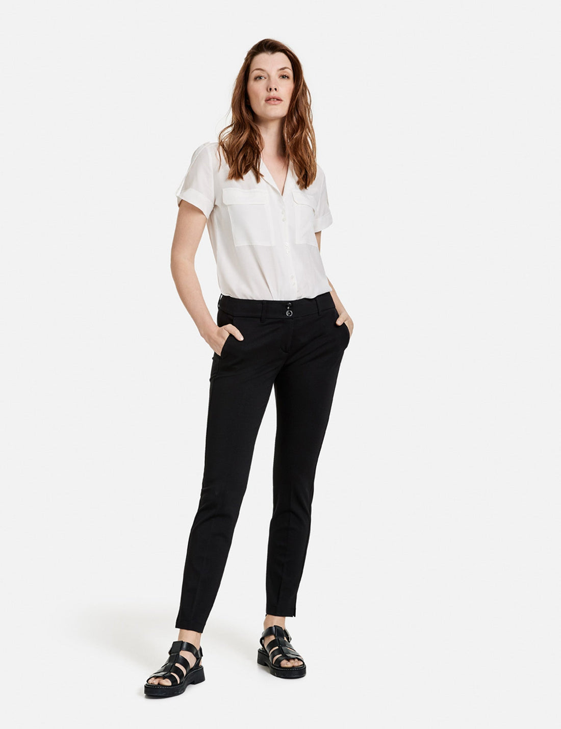 Black Skinny Low Stretch Trousers Taifun