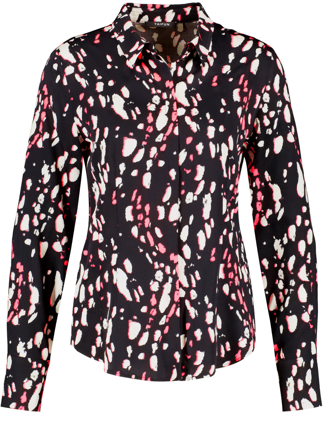 Fitted Shirt Blouse With An All-Over Print_560302-11033_1102_02