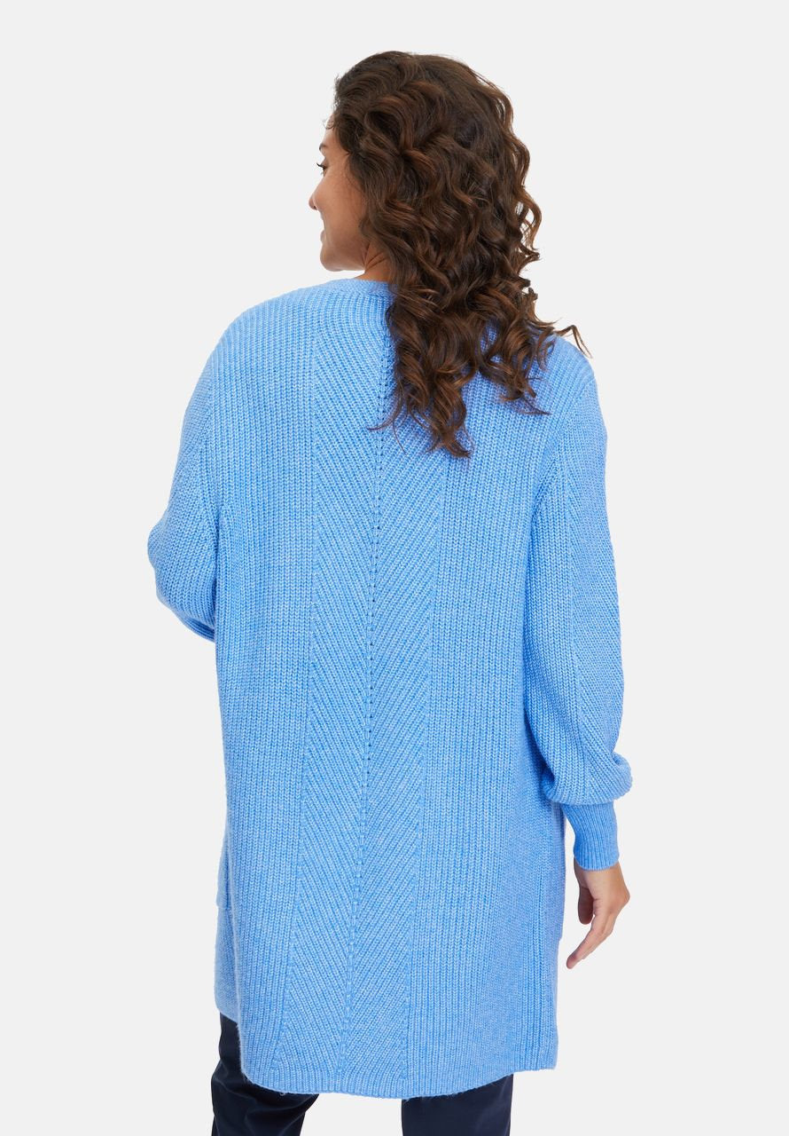 Long Knitted Cardigan Without Closure_5638-3175_8714_03