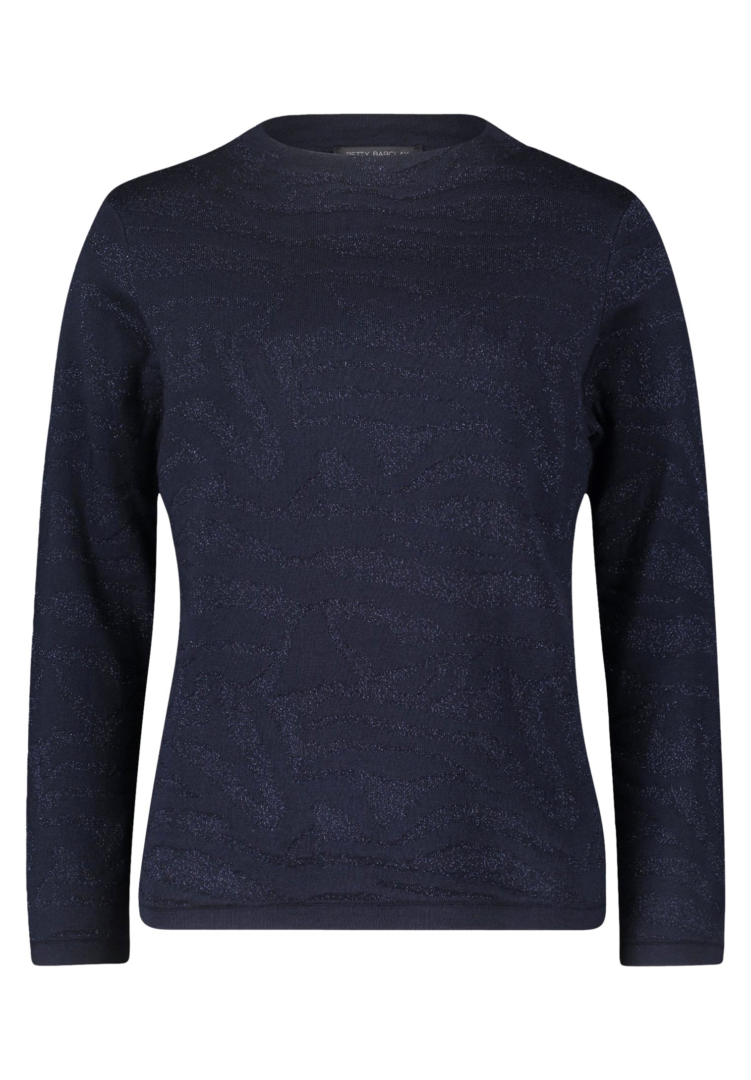 Blue Slim Fit Pullover With Mockneck_5967-2219_8345_01