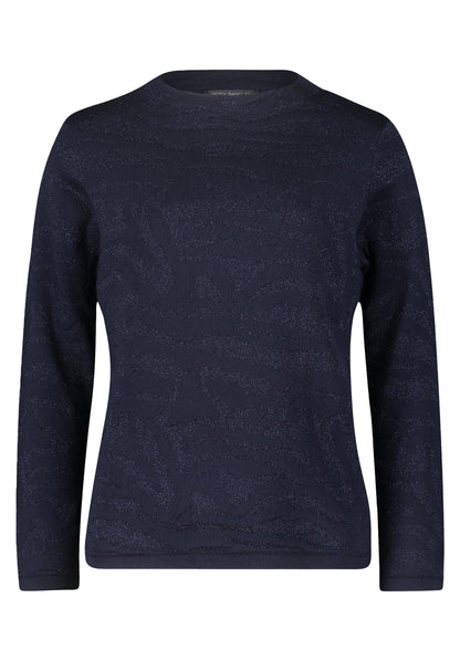 Blue Slim Fit Pullover With Mockneck_5967-2219_8345_01