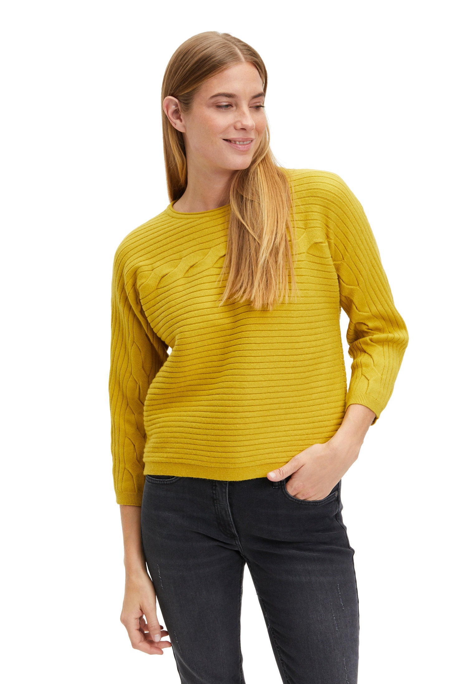 Yellow Pullover With Mockneck_5978-1026_5478_03