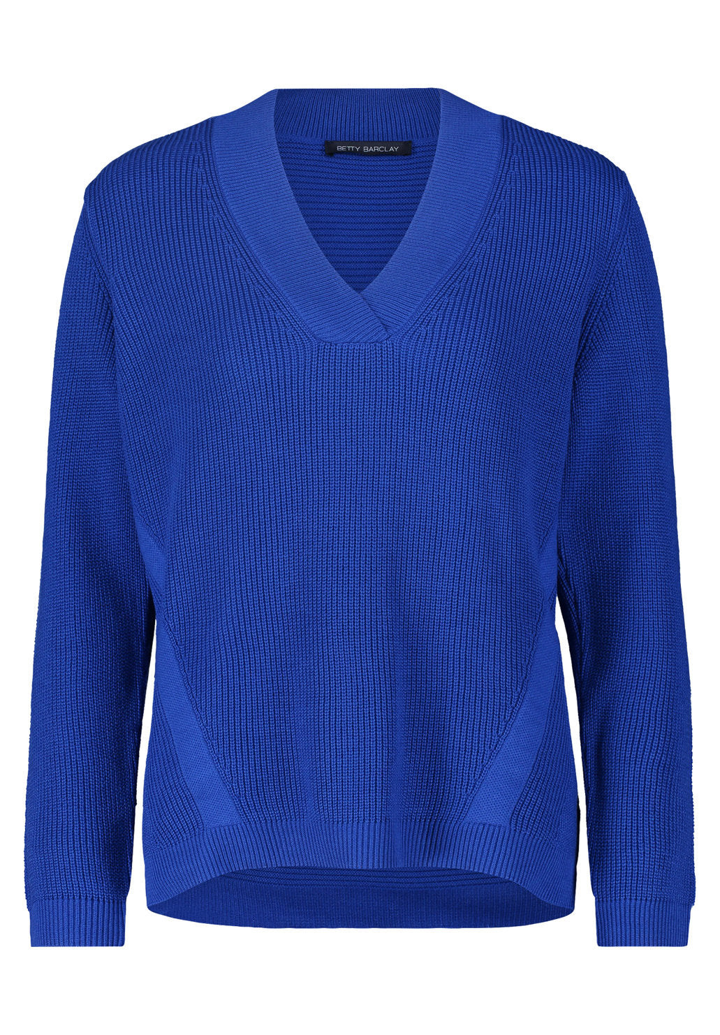 Blue Ribbed Short Pullover_5999-2229_8329_01