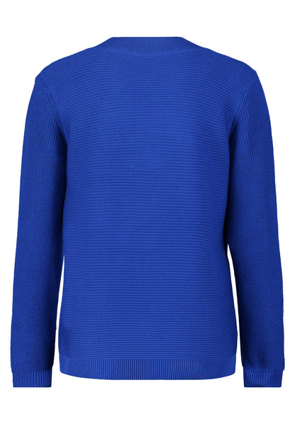 Blue Ribbed Short Pullover_5999-2229_8329_02