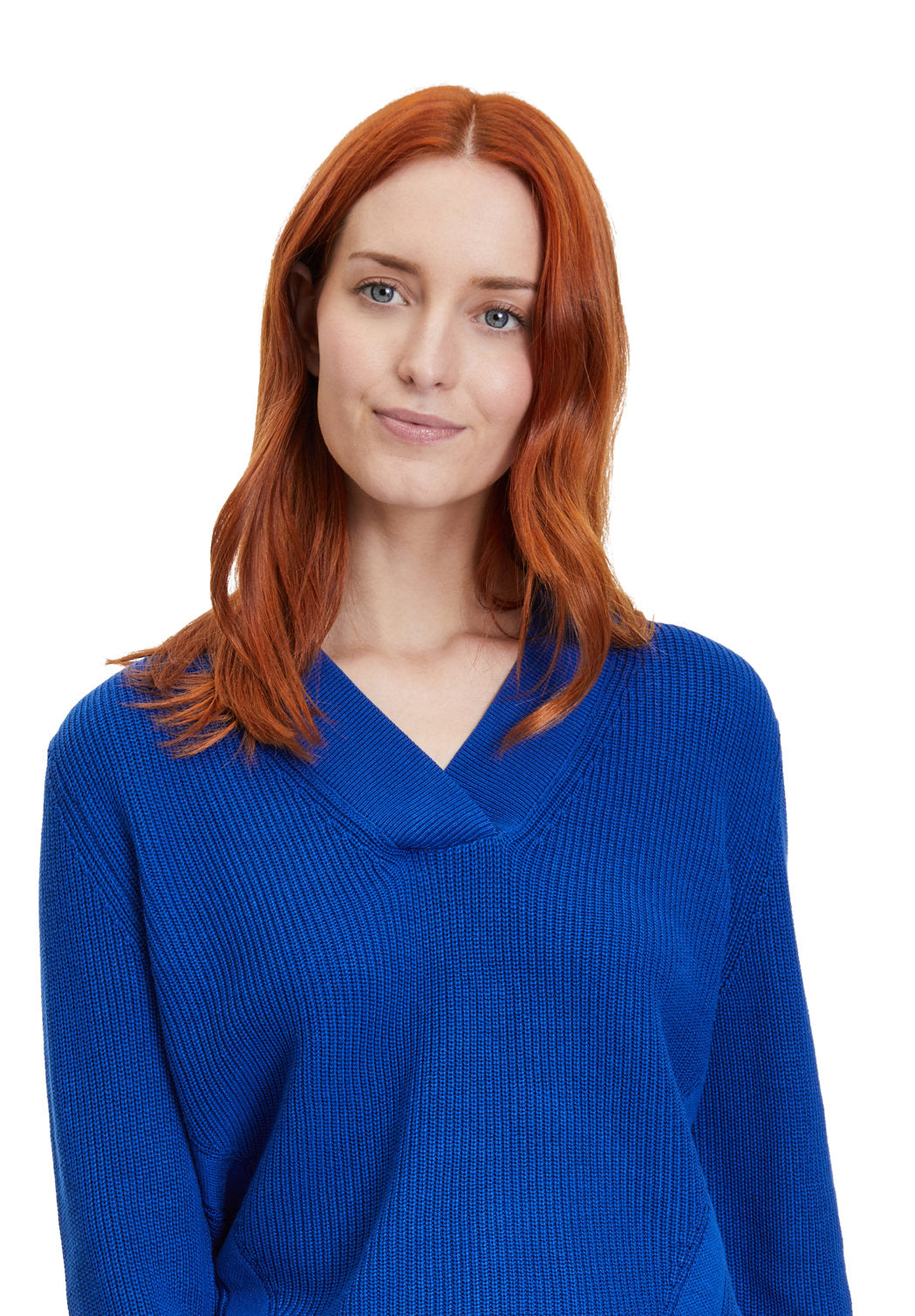 Blue Ribbed Short Pullover_5999-2229_8329_07