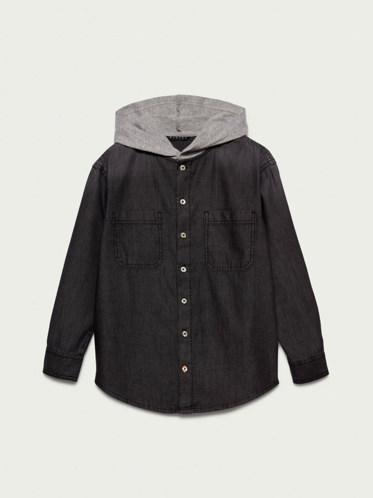 Black Shirt L/S W/Hood Sisley
