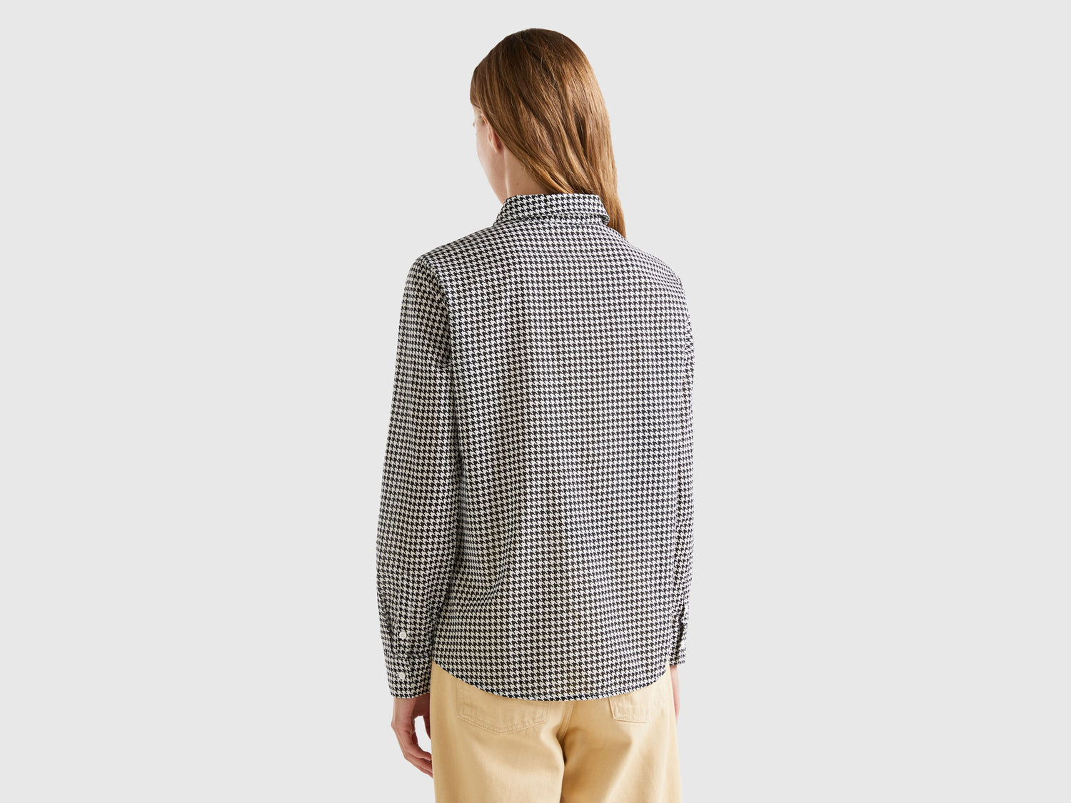 Black And White Houndstooth Shirt