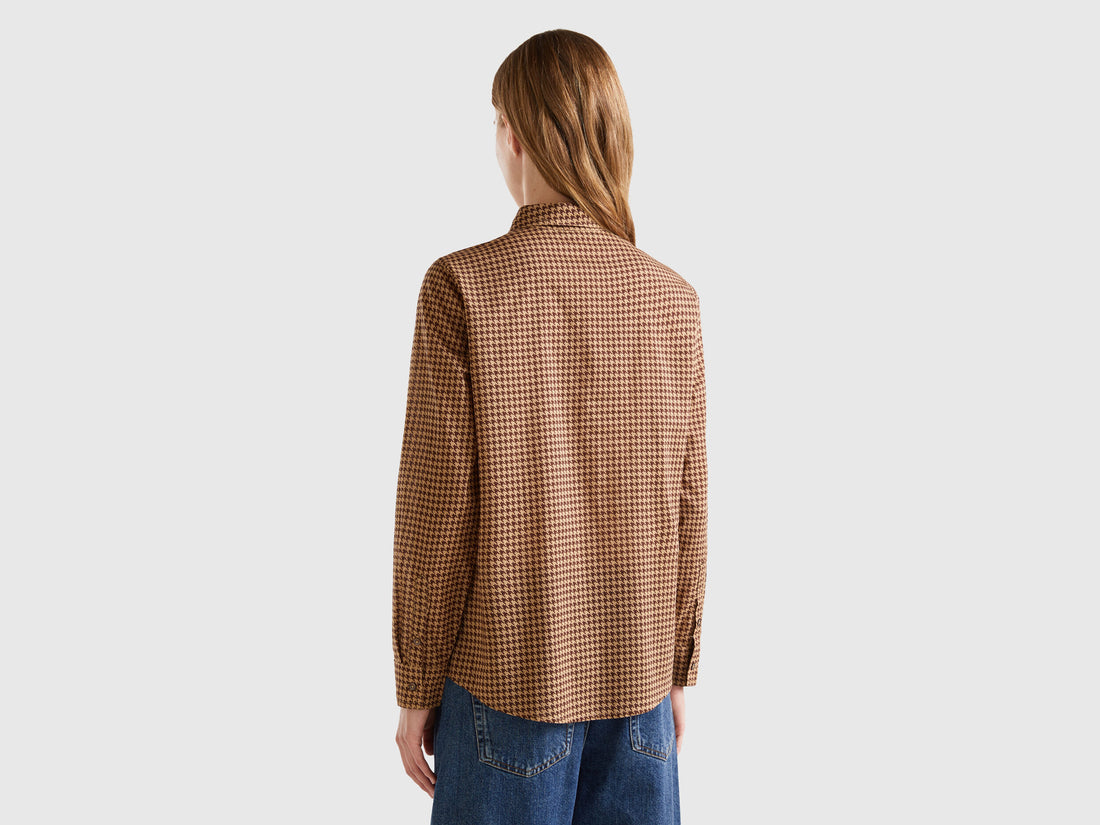 Brown Houndstooth Shirt