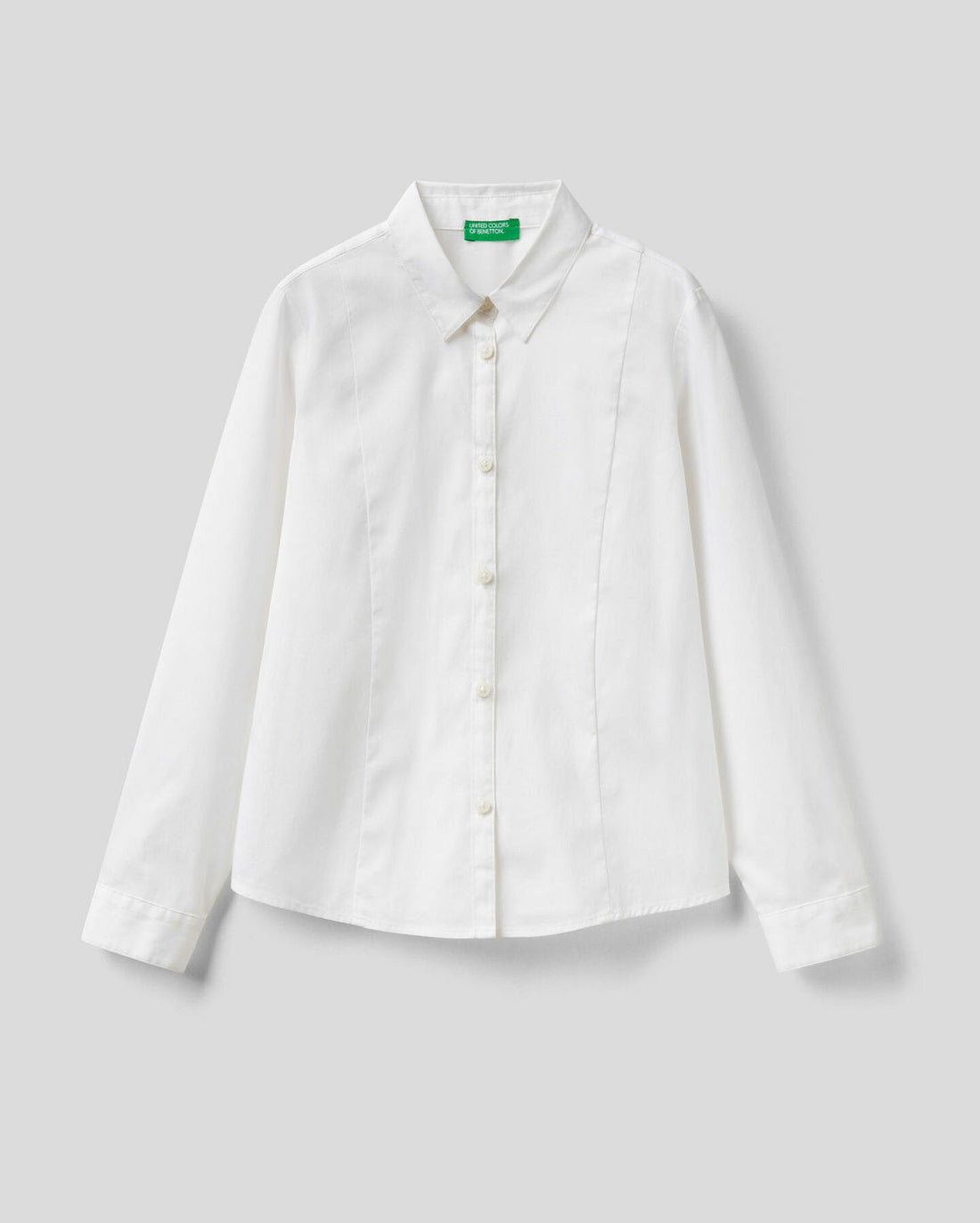 White Shirt In Stretch Cotton Blend