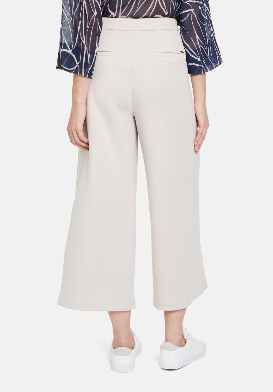 Beige Wide Leg Cropped Slip-On Trousers_6382-3054_1039_04