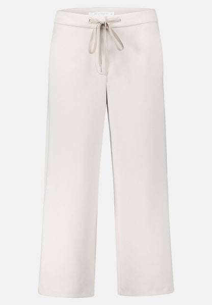 Beige Wide Leg Cropped Slip-On Trousers_6382-3054_1039_05