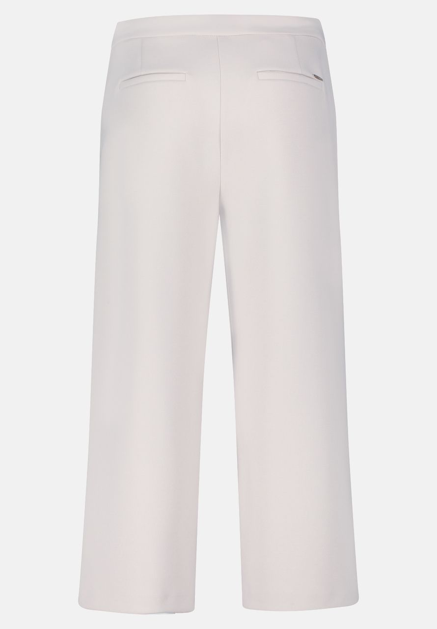 Beige Wide Leg Cropped Slip-On Trousers_6382-3054_1039_06