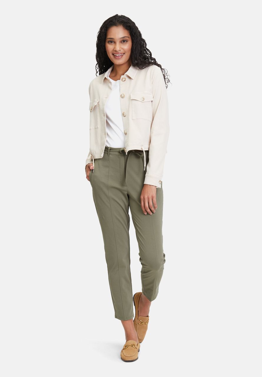 Khaki Green Belted Dress Trousers_6385-3138_5781_04