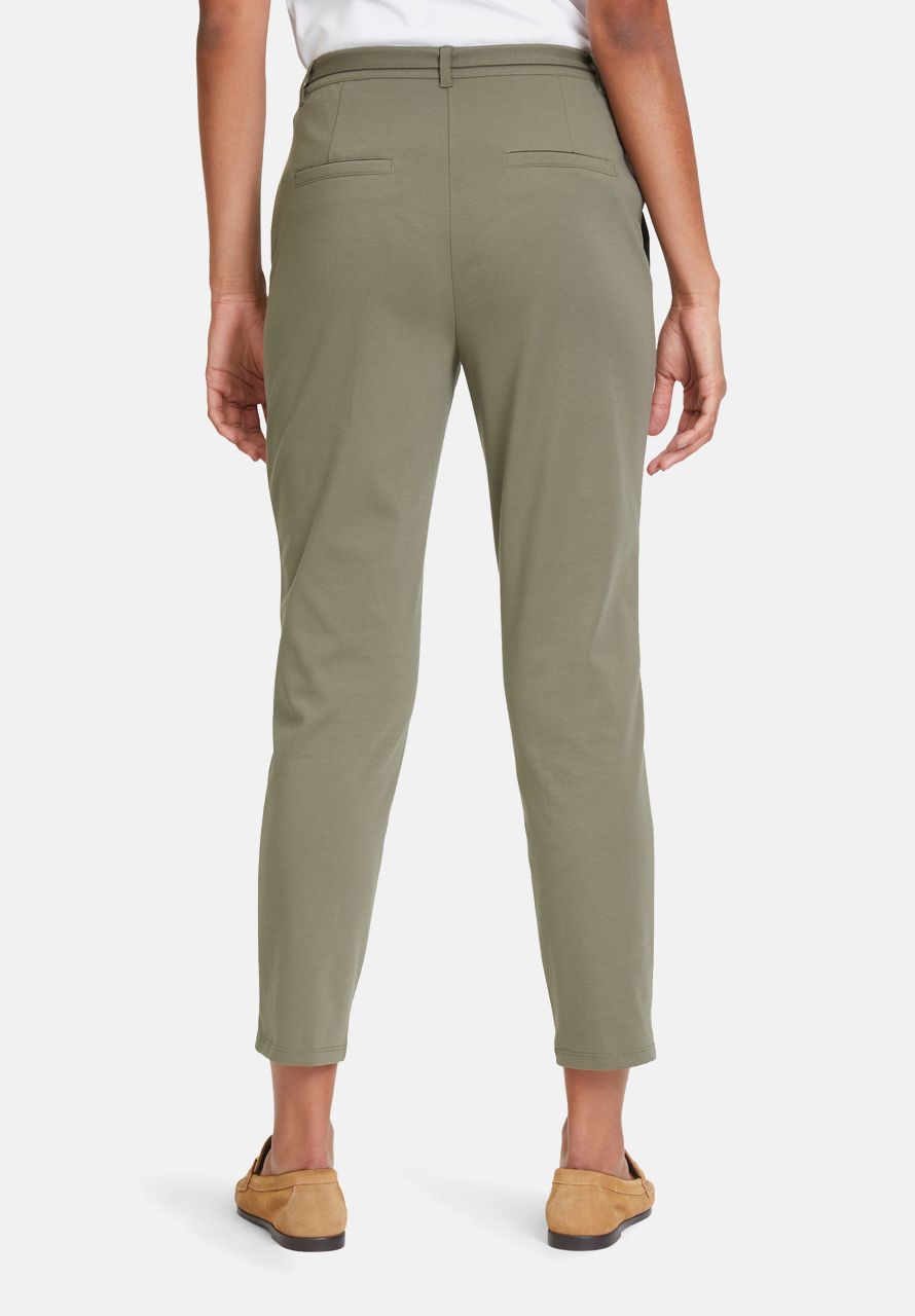 Khaki Green Belted Dress Trousers_6385-3138_5781_05