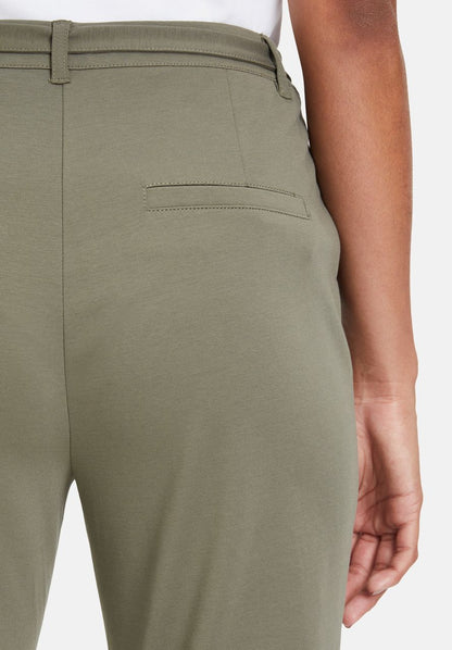 Khaki Green Belted Dress Trousers_6385-3138_5781_08