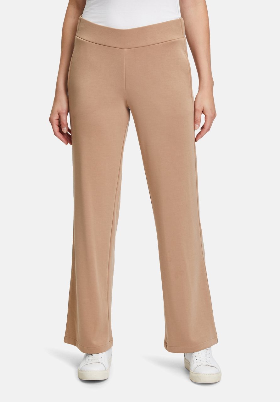 Slip-On Trousers with A Wide Leg