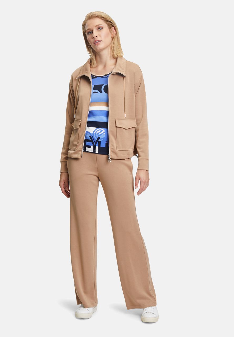 Slip-On Trousers with A Wide Leg