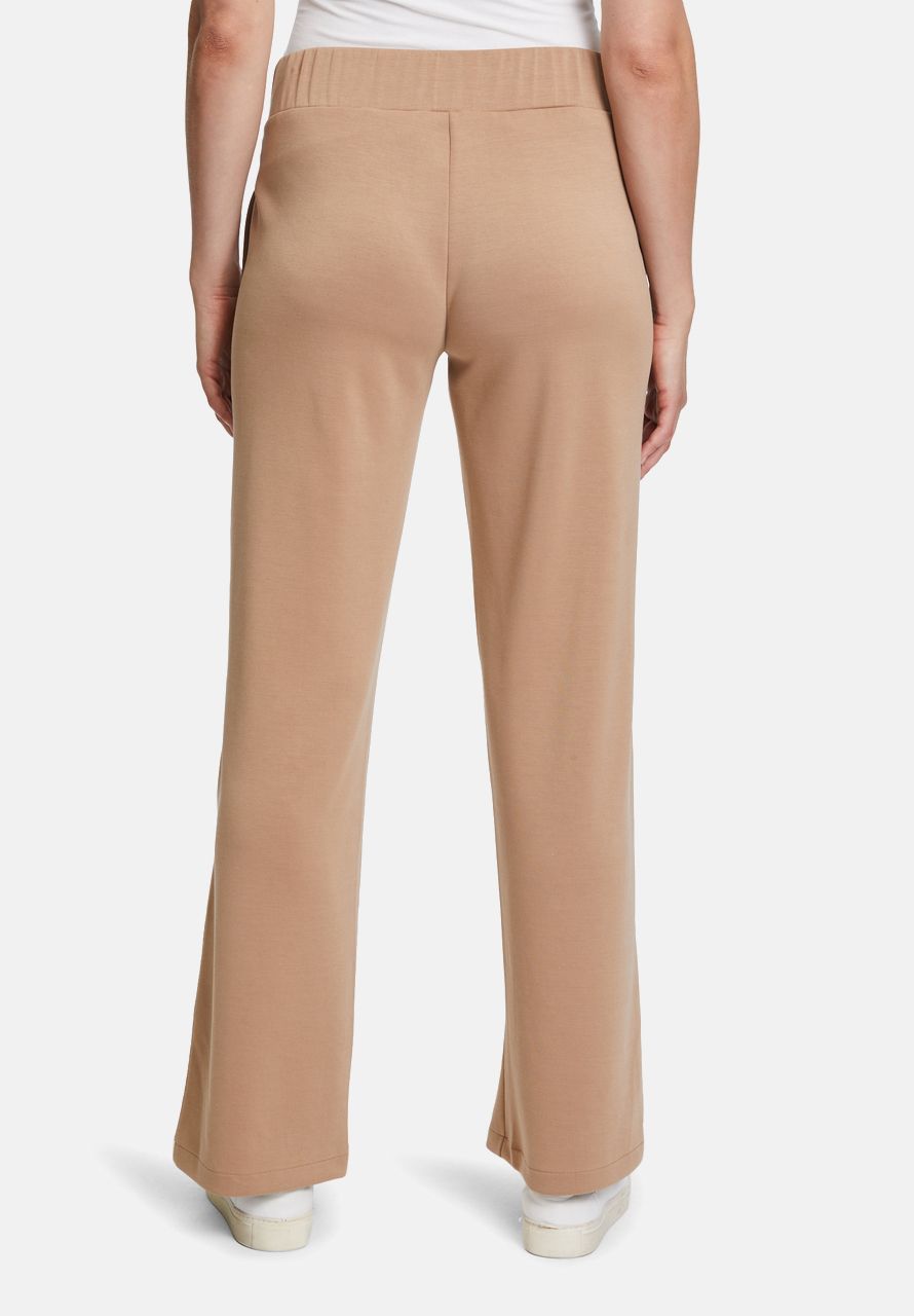 Slip-On Trousers with A Wide Leg