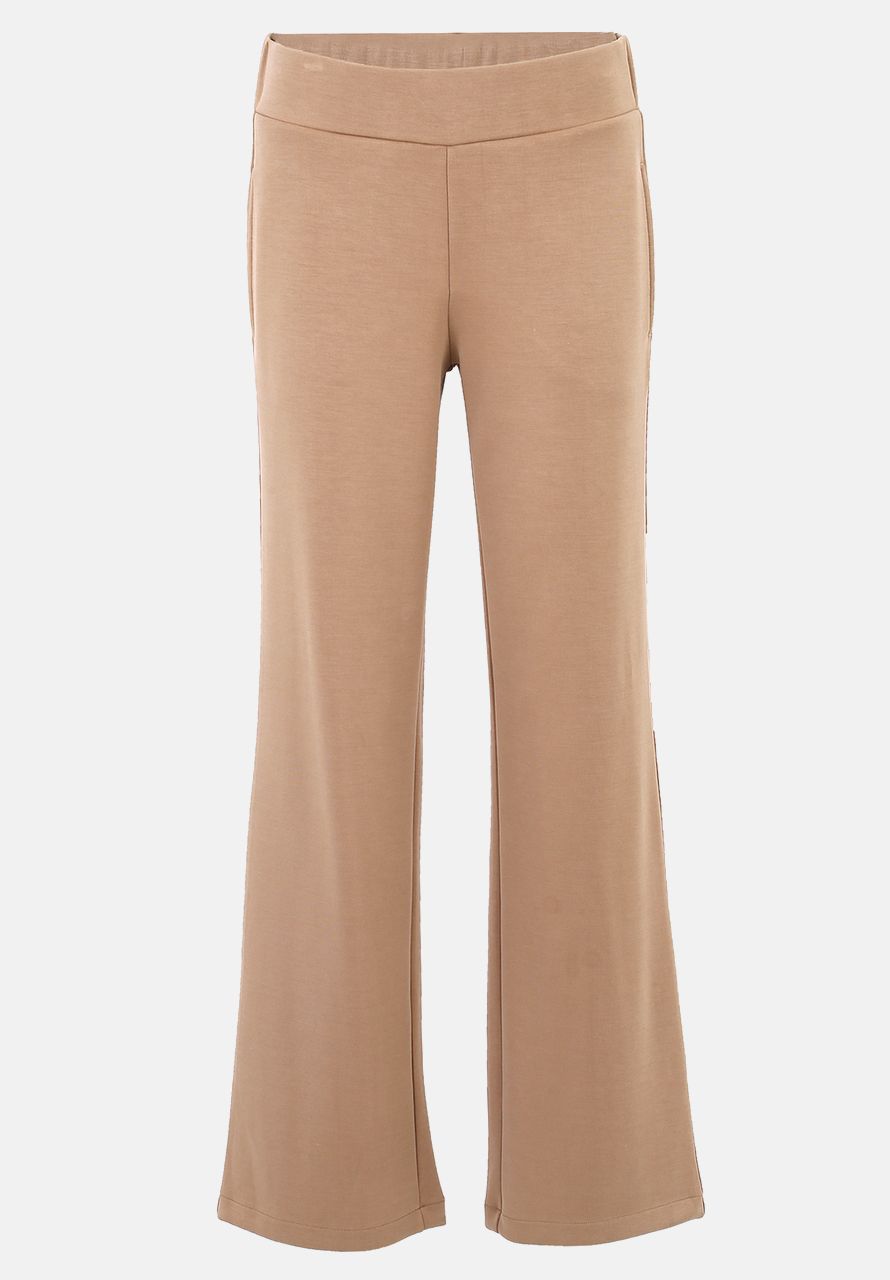 Slip-On Trousers with A Wide Leg