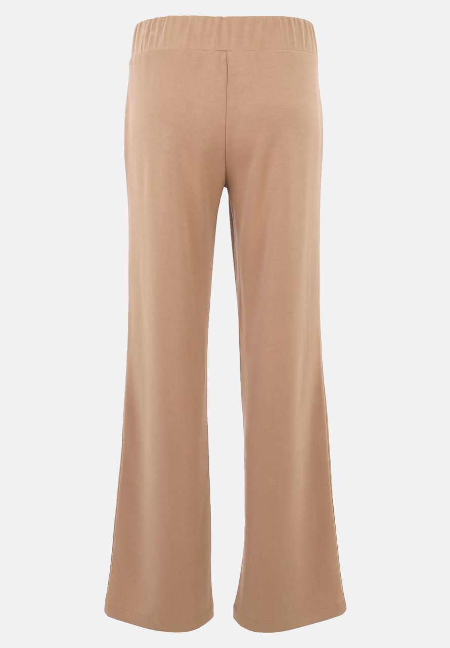 Slip-On Trousers with A Wide Leg