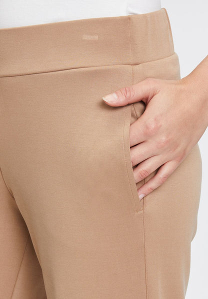 Slip-On Trousers with A Wide Leg