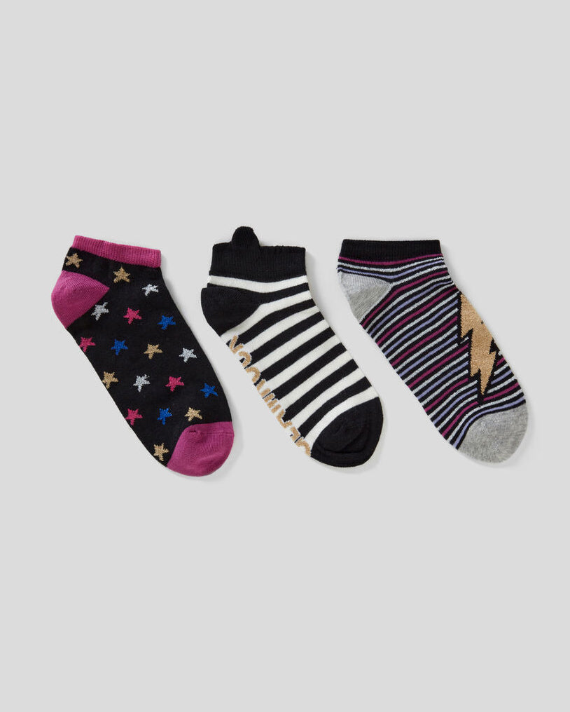 Multi-Color Knitted Socks 3 Pair