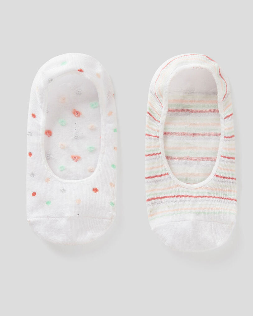 White Knitted Socks Pair 2 Benetton
