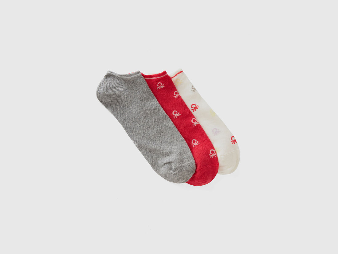 Three Pairs Of Short Socks With Logo_6AO32701N_904_01