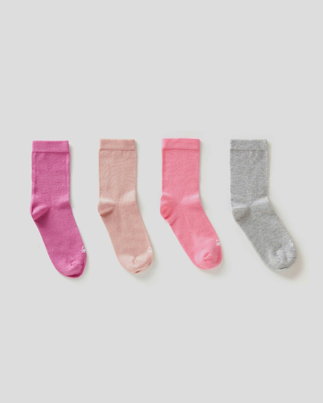 Pink Four Pairs Of White And Gray Socks