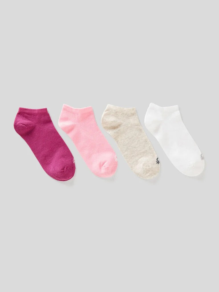 Multi-Color Knitted Socks 4 Pair